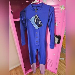 Blue Button-Up Jumpsuit